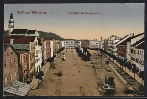 AK Tittmoning, Stadtplatz mit Burghausertor