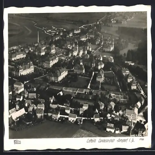 Foto-AK Walter Hahn, Dresden, Nr. 5187: Arnsdorf /Sachsen, Fliegeraufnahme der Landesanstalt