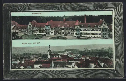 AK Belzig, Ortsansicht und Sanatorium