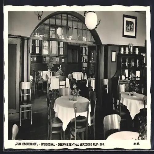 AK Oberwiesenthal /Erzgeb., Gasthaus Zum Eschenhof Speisesaal