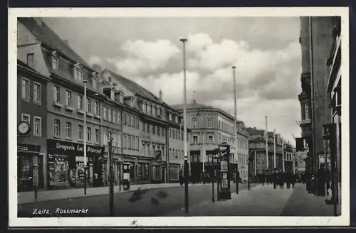AK Zeitz, Drogerie Emil Pitzschel am Rossmarkt