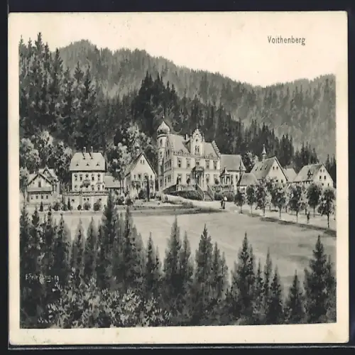 AK Voithenberg, Teilansicht mit Hotel
