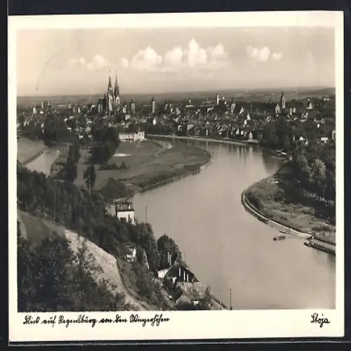 AK Regensburg, Blick von den Winzererhöhen