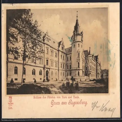 AK Regensburg, Schloss des Fürsten von Turn und Taxis