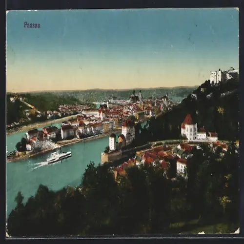 AK Passau, Blick auf den Ort