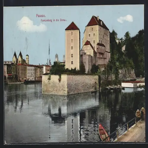 AK Passau, Ilzmündung in die Donau