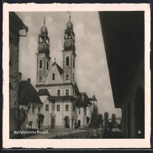 AK Passau, Partie an der Kirche Mariahilf