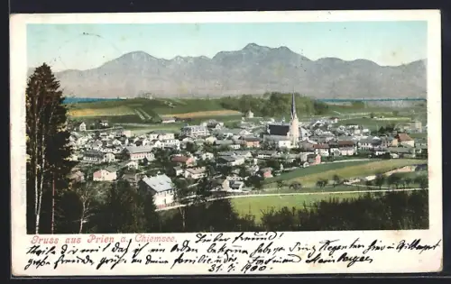 AK Prien, Ortsansicht vom Wald aus