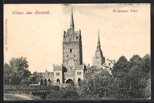 AK Rostock, Blick auf das Kröpelner Thor