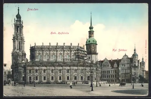 AK Dresden, Kath. Hofkirche, Kgl. Schloss
