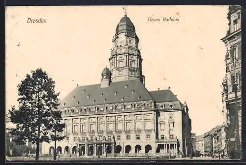 AK Dresden, Partie am neuen Rathaus