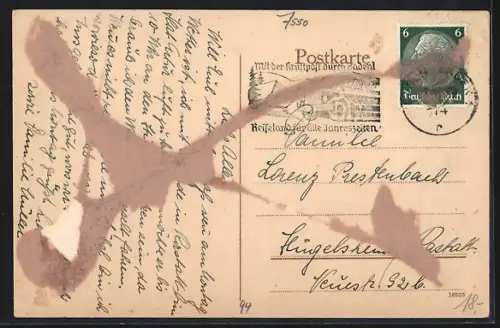 AK Rastatt, Fruchthalle mit Pfeifferbrunnen