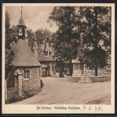 AK Bad Harzburg, Waldsiedlung Wolfsklippen