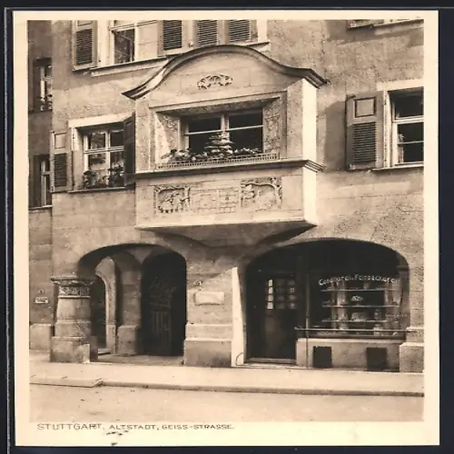 AK Stuttgart, Konditorei & Feinbäckerei in der Geiss-Strasse