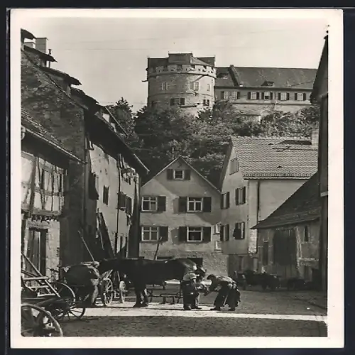 AK Tübingen, Ansicht der Salzstadelgasse in der Altstadt