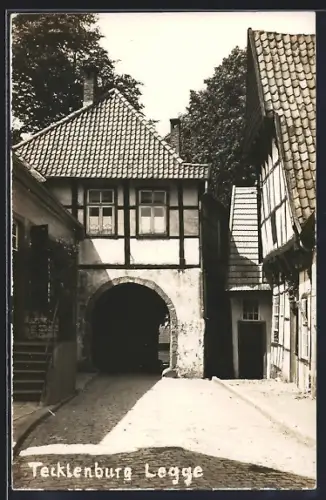 AK Tecklenburg, Torhaus Legge, Alte Häuser im Fachwerkstil