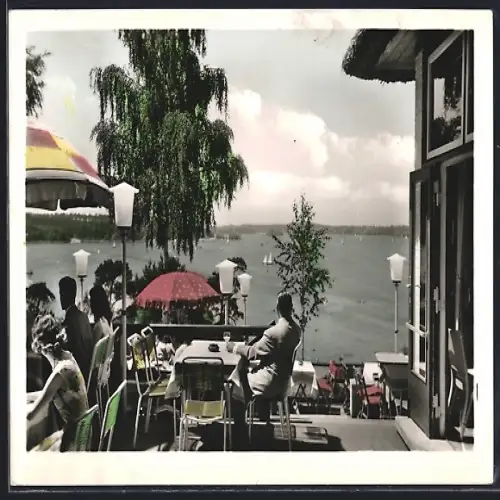 AK Berlin-Wannsee, Blick vom Restaurant Wannsee-Terrassen, Bes. E. Schrader