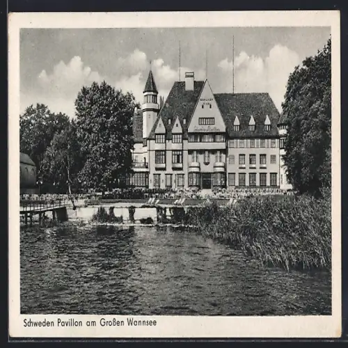 AK Berlin-Wannsee, Gasthaus Schweden Pavillon