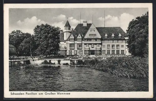 AK Berlin-Wannsee, Gasthaus Schweden Pavillon