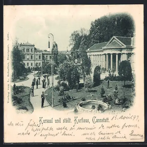 AK Cannstatt, Kursaal und städt. Kurhaus