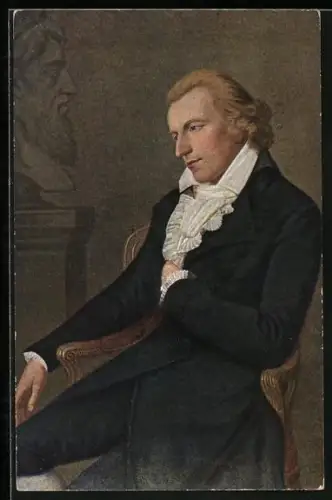 AK Portrait des Dichters Friedrich Schiller in nachdenkender Haltung