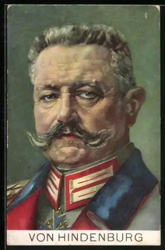 Künstler-AK Generalfeldmarschall Paul von Hindenburg