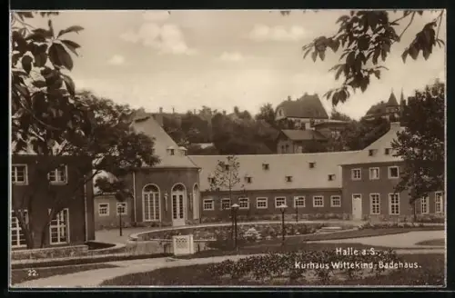 AK Halle a. S., Kurhaus Wittekind-Badehaus