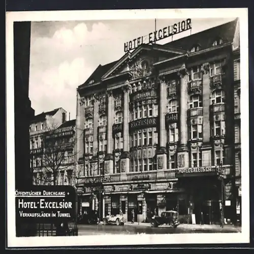 AK Berlin-Kreuzberg, Blick auf das Hotel Excelsior