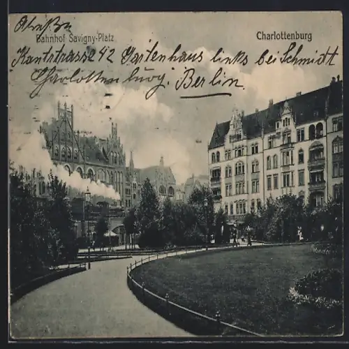 AK Berlin-Charlottenburg, Bahnhof Savigny-Platz