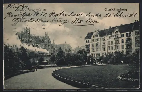 AK Berlin-Charlottenburg, Bahnhof Savigny-Platz