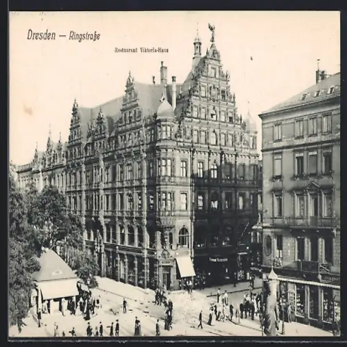 AK Dresden, Ringstrasse, Restaurant Viktoria-Haus