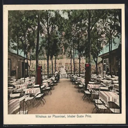 AK Berlin-Wannsee, Wirtshaus zur Pfaueninsel Gustav Prinz