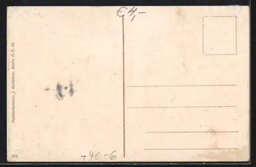 AK Dickes Paar in Bademode springt ins Meer