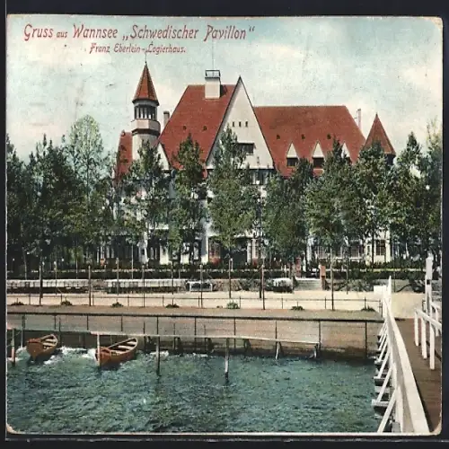 AK Berlin-Wannsee, Logierhaus Schwedischer Pavillon Franz-Eberlein