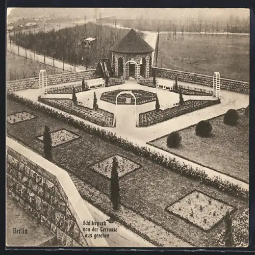 AK Berlin-Wedding, Schillerpark von der Terrasse aus gesehen