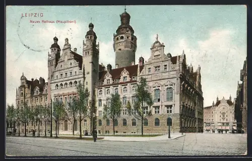 AK Leipzig, Neues Rathaus Hauptfront