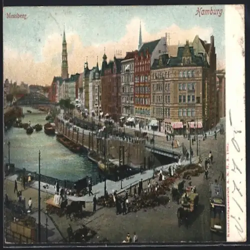 AK Hamburg, Messberg aus der Vogelschau