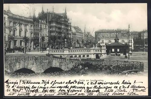 AK Hamburg-Neustadt, Partie am Jungfernstieg
