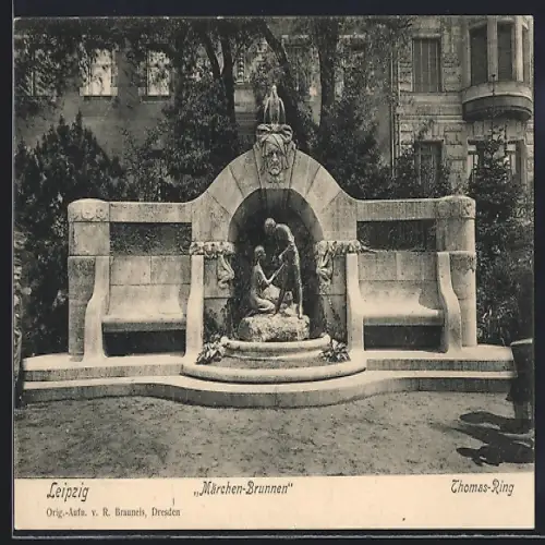 AK Leipzig, Märchen-Brunnen, Thomas-Ring