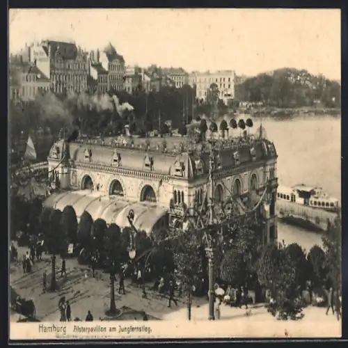 AK Hamburg-Neustadt, Alsterpavillion am Jungfernstieg