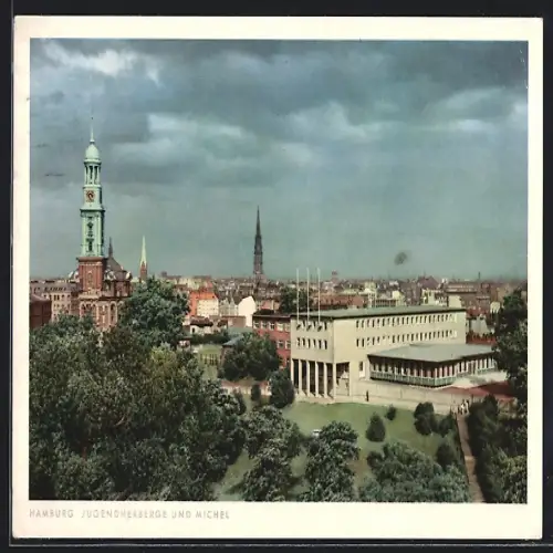 AK Hamburg-Neustadt, Jugendherberge und Michel