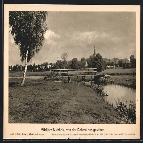 AK Märkisch Buchholz, Teilansicht von der Dahme aus gesehen