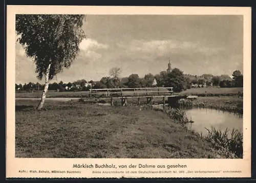 AK Märkisch Buchholz, Teilansicht von der Dahme aus gesehen