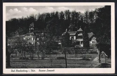 AK Bad Blankenburg i. Thür., Reserve-Lazarett