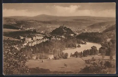 AK Greiz, Blick vom weissen Kreuz