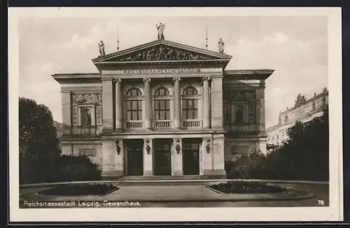AK Leipzig, Blick zum Gewandhaus
