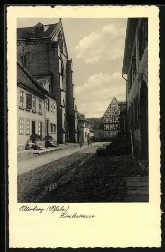 AK Otterberg /Pfalz, Kirchstrasse mit Fachwerkhaus