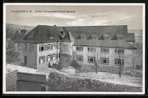 AK Gundelsheim a. N., Südbau Sanatorium Schloss Horneck