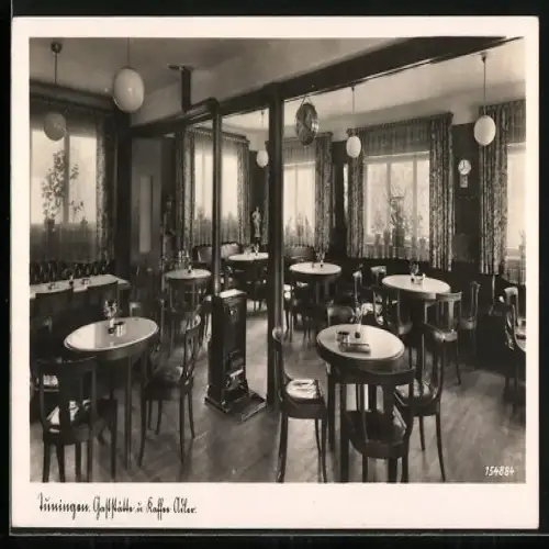 AK Tuningen, Gaststätte und Café Adler, Blick in den Gastraum