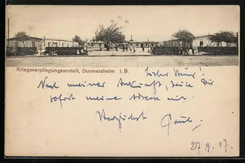 AK Durmersheim i. B., Kriegsverpflegungsanstalt